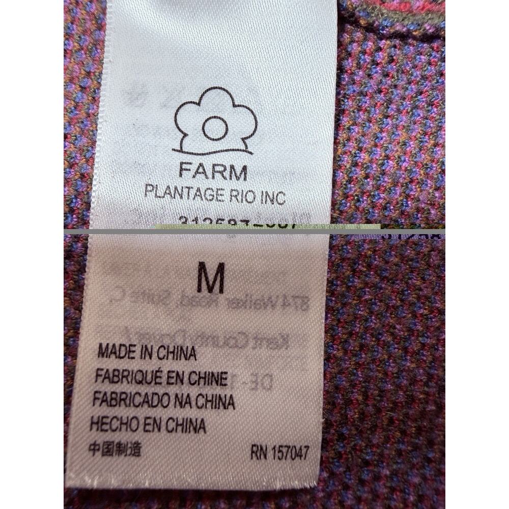 Farm Rio Wild Horses Knit Maxi Dress Graphic Equestrian Maximalist Sz Med 312587 - Picture 5 of 13